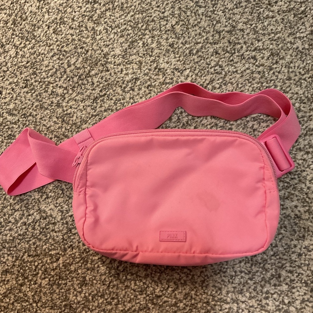 PINK Bubblegum Pink Crossbody Fanny Pack